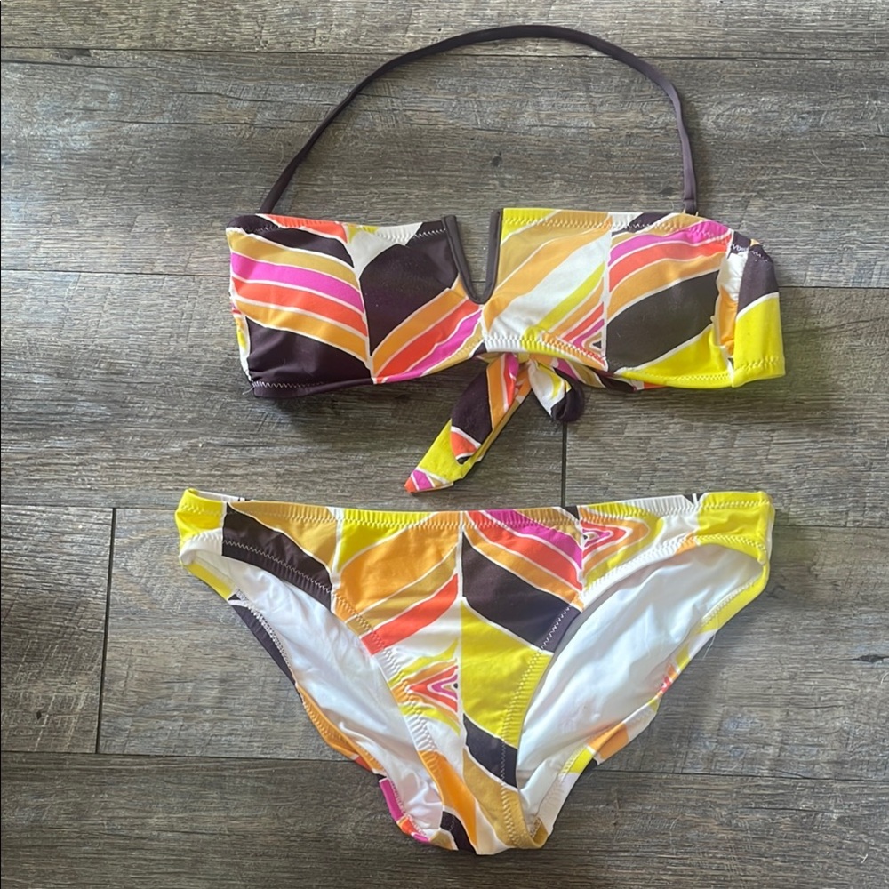 Trina turk Strapless Bikini top & bikini bottoms set